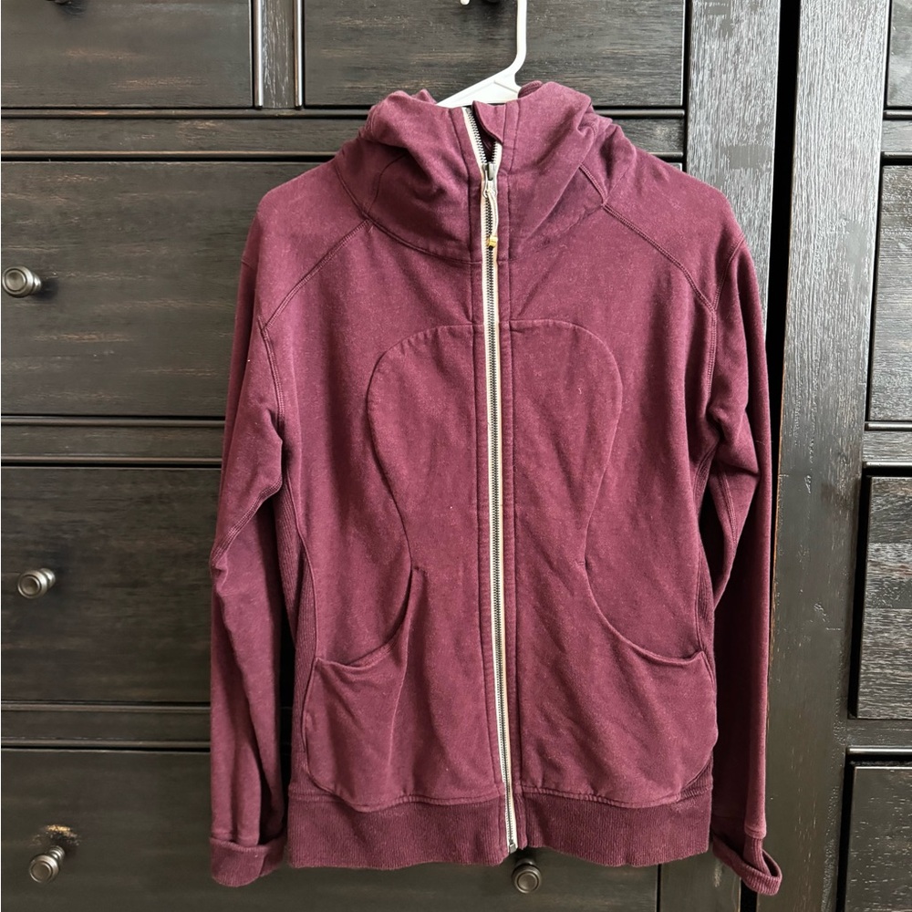 Lululemon Burgundy Zip-Up Hoodie